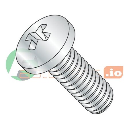 Newport Fasteners M5-0.80 x 8 mm Phillips Pan Machine Screw, Zinc Plated Steel, 1500 PK 575278